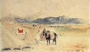 Eugene Delacroix Encampment in Morocco between Tangiers and Meknes Sweden oil painting artist